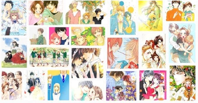 Popular shoujo manga covers

