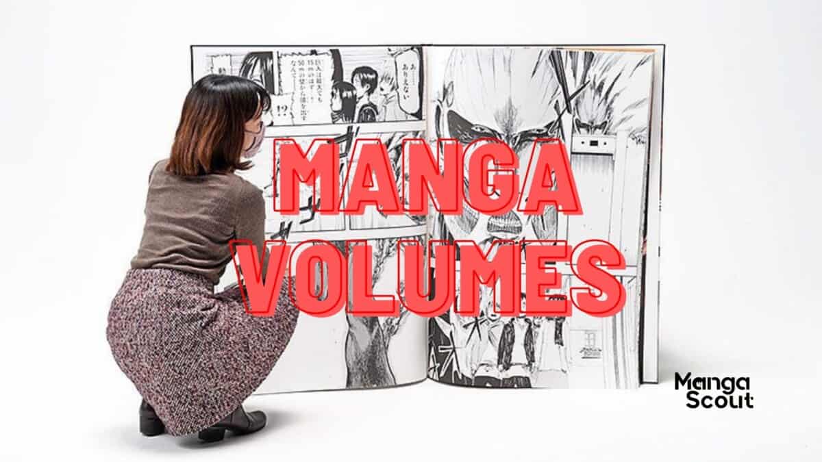 Japanese women looking at a giant manga volume.